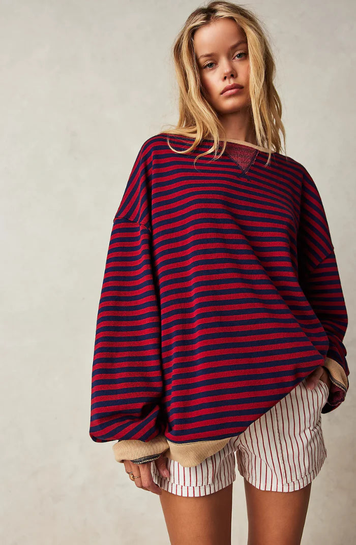 MANA - STRIPED OVERSIZED SWEATER