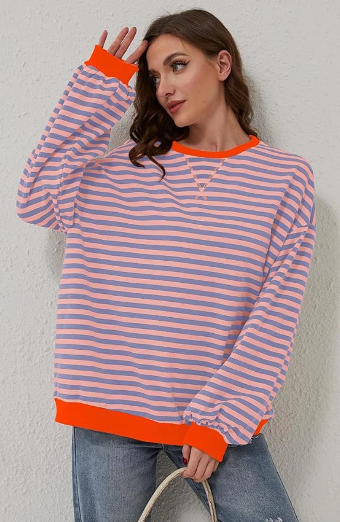 LANA - STRIPED OVERSIZED SWEATER