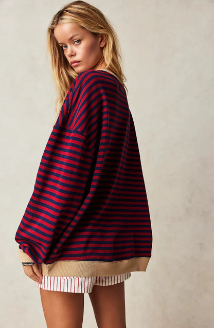 MANA - STRIPED OVERSIZED SWEATER