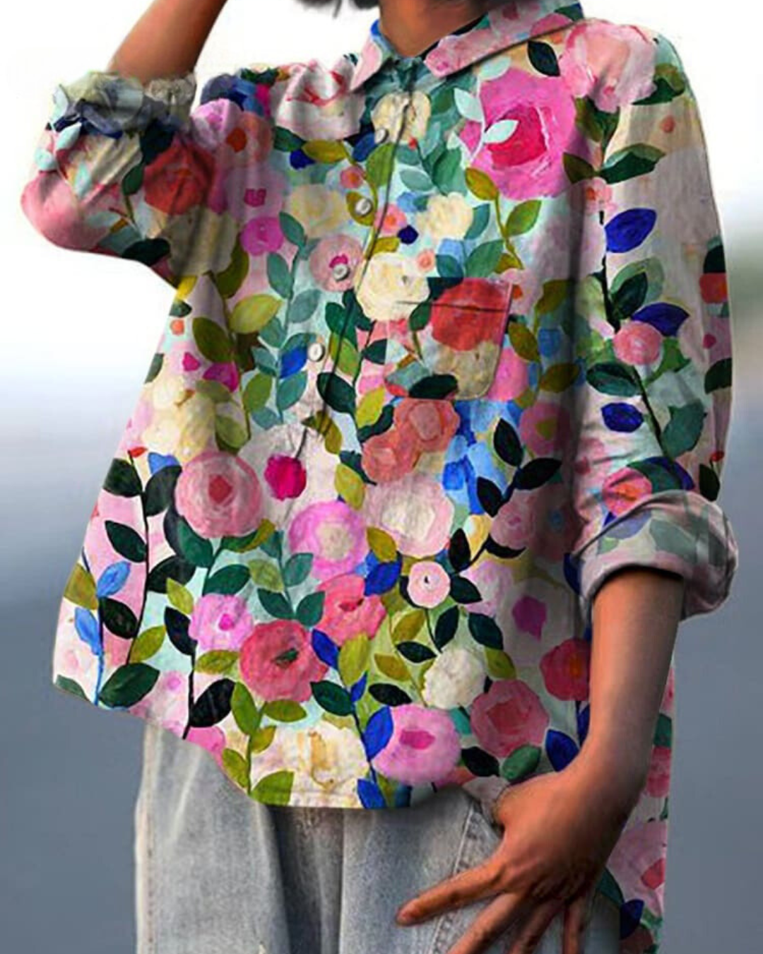 DONNA - BLOUSE WITH FLORAL PRINT