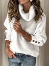 LIA - STYLISH TURTLENECK SWEATER WITH BUTTON DETAIL