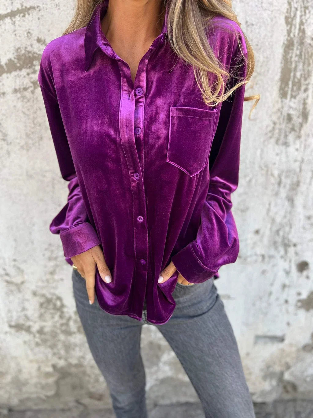 VIOLET - VELVET BLOUSE