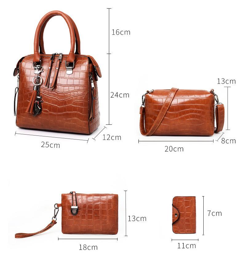 HELGA – SET OF 4 LEATHER BAGS