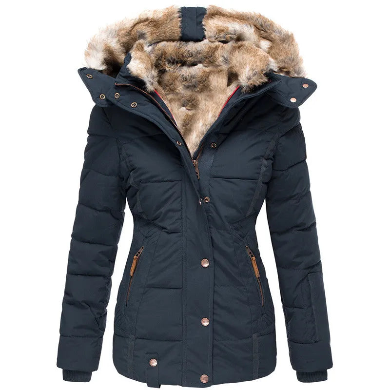 SUZANNE - WARM WINTER COAT WITH FUR LINING