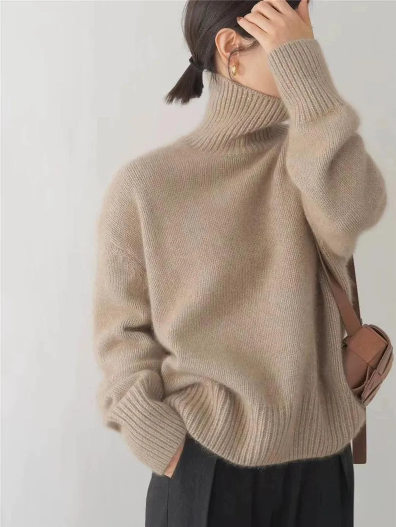 LENA – COMFORTABLE KNITTED TURTLENECK MADE OF SOFT CASHMERE