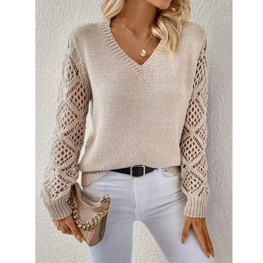 ISABELLE - CASUAL V-NECK KNIT SWEATER