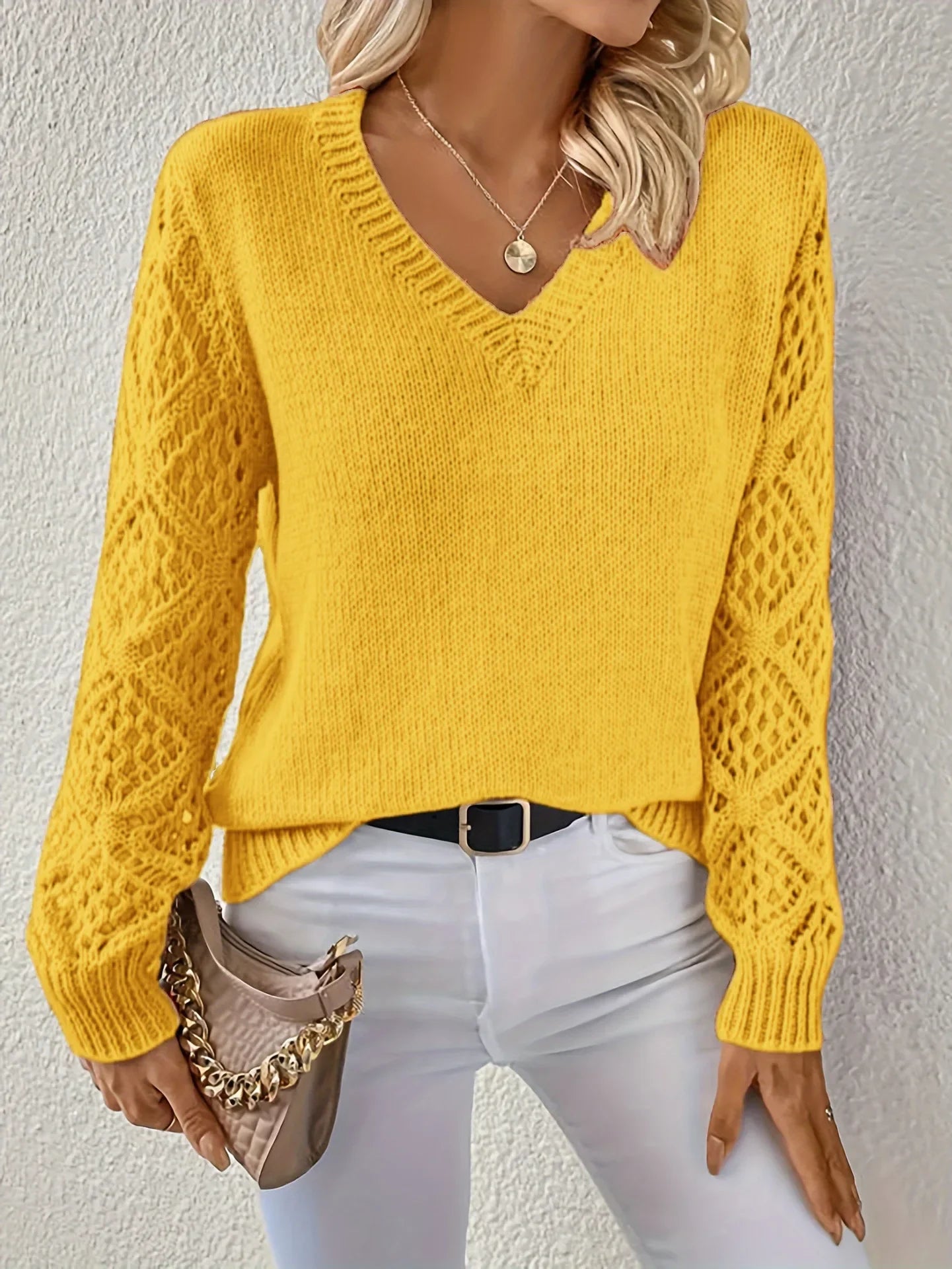 ISABELLE - CASUAL V-NECK KNIT SWEATER