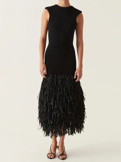 ALINE – LONG FRINGE DRESS