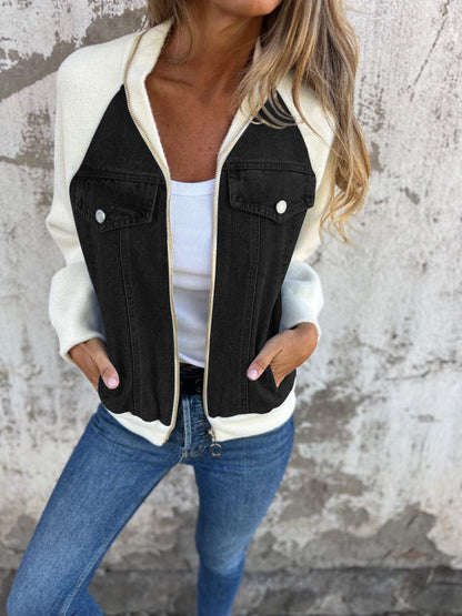 ISABELLA - CASUAL V-NECK ZIPPER JACKET