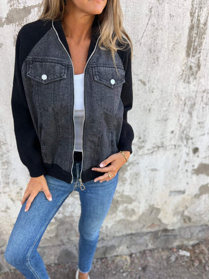 ISABELLA - CASUAL V-NECK ZIPPER JACKET