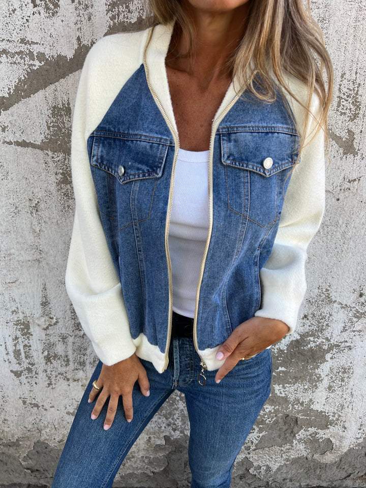 ISABELLA - CASUAL V-NECK ZIPPER JACKET