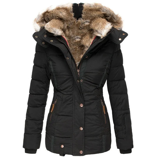 SUZANNE - WARM WINTER COAT WITH FUR LINING