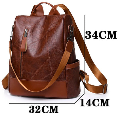 MARTINA – TRENDY AND FUNCTIONAL LEATHER BACKPACK FOR WOMEN