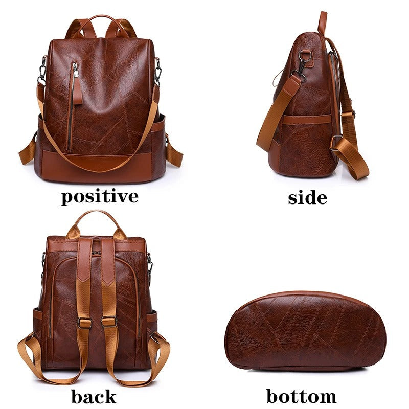 MARTINA – TRENDY AND FUNCTIONAL LEATHER BACKPACK FOR WOMEN